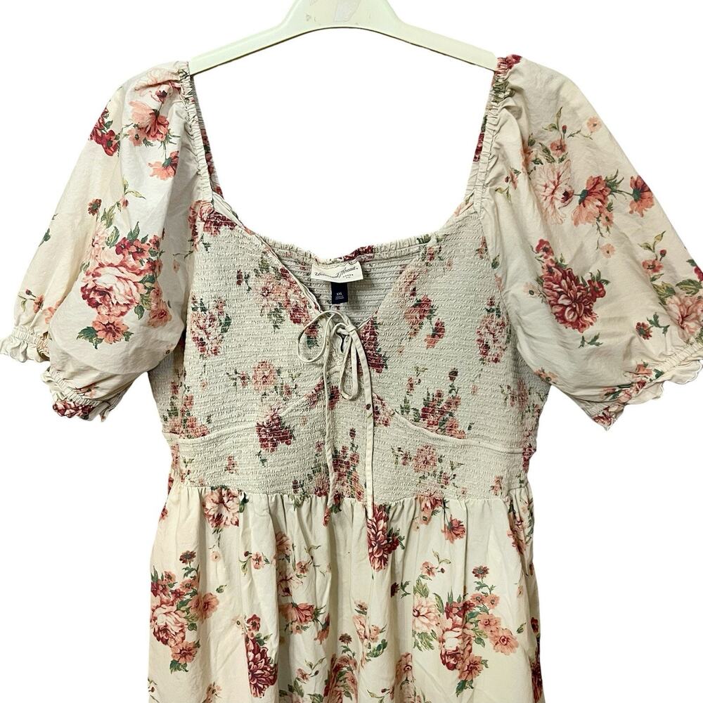 Universal Thread Smocked Midi Dress XXL Puff Sleeve Cottagecore Tradwife Floral - Picture 2 of 8
